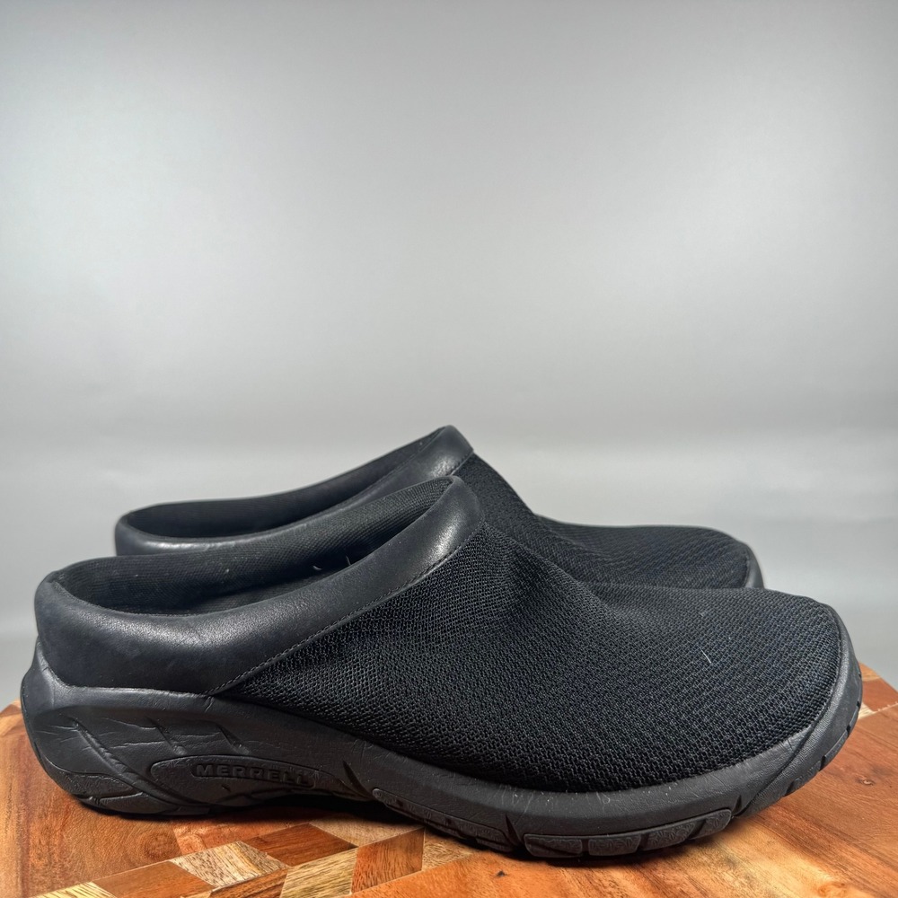 Merrell Womens Encore Q2 Breeze Black Mesh Leather Clogs J000554W Size 9W
